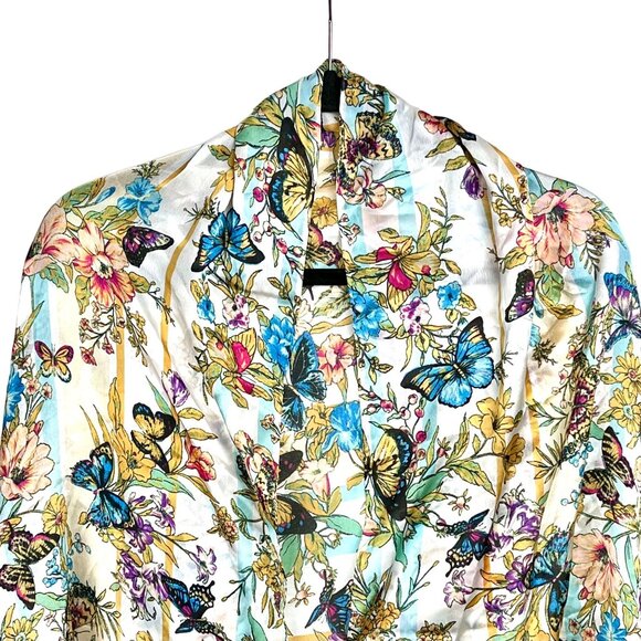 INC International Concepts Floral & Butterfly Print Scarf Lightweight Secret Gar - Picture 2 of 8